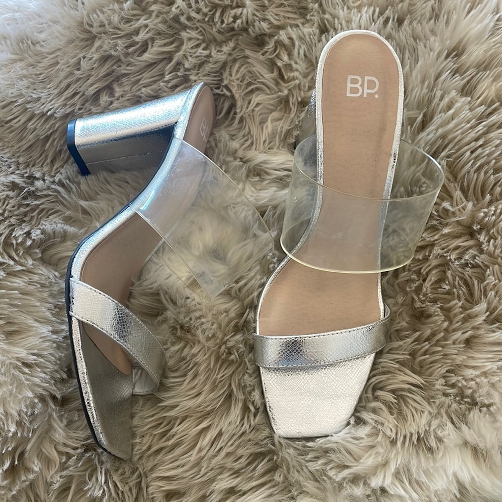 BP. Silver Mules/ Size 8/ Worn Once